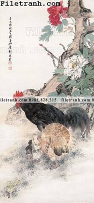 File ảnh buc tranh phong canh ve hoa va chim 122 (gốc) in quảng cáo ngoài trời