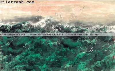 File in trần buc tranh phong canh ve hoa va chim 134 (file gốc) hoa văn 3D