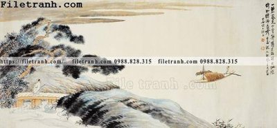 File tranh buc tranh phong canh ve hoa va chim 142 (bản gốc) in lụa 3D