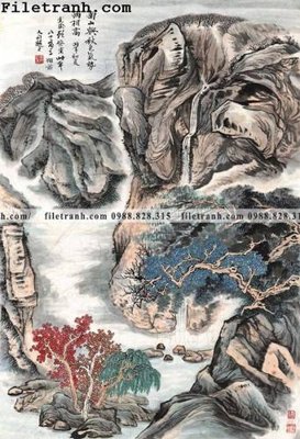 File tranh gốc buc tranh phong canh ve hoa va chim 226 (bản quyền) Filetranh.com