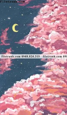 File gốc buc tranh son dau hoa tiet nui va song 663 (in lụa) hoa văn cổ điển