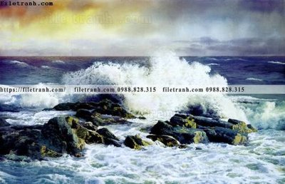 File PSD buc tranh son dau phong canh thac nuoc 208 (bản gốc) cho nhà in