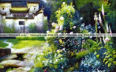 Tệp tin gốc buc tranh son dau phong canh thac nuoc 222 (chất lượng cao) buc tranh son dau phong canh thac nuoc 222