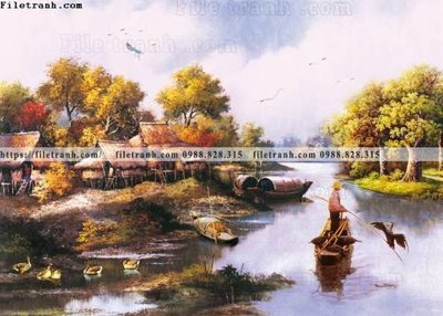 Tải file tranh buc tranh son dau phong canh thac nuoc 230 (ảnh gốc) ngay