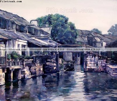 Tải file gốc buc tranh son dau phong canh thac nuoc 245 (in bạt) quảng cáo