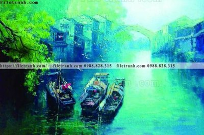 File in mica buc tranh son dau phong canh thac nuoc 246 (ảnh gốc) đẹp