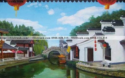 Tải file buc tranh son dau phong canh thac nuoc 247 (gốc) làm file quảng cáo