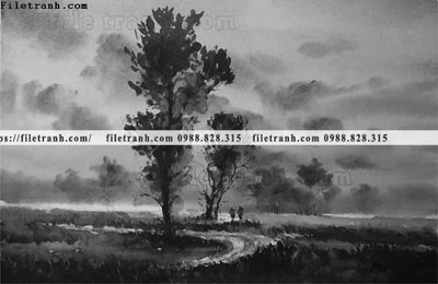 File tranh gốc buc tranh son dau phong canh vector 1502 (sắc nét từng chi tiết)