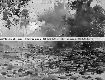 Tải file buc tranh son dau phong canh vector 1623 (gốc) in ấn chất lượng