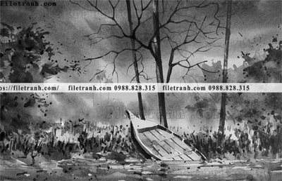 File gốc buc tranh son dau phong canh vector 1624 (cho in ấn) độc quyền