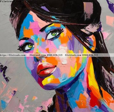 File ảnh buc tranh son dau truu tuong ve tay phu nu 512 (gốc) in standee