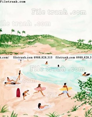 Download file buc tranh theo phong cach mau nuoc Ma-roc 658 (chất lượng in ấn)