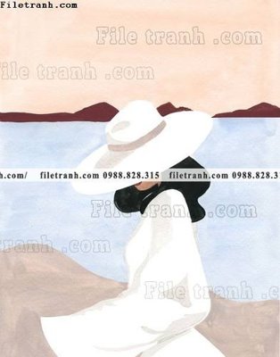 File tranh buc tranh theo phong cach mau nuoc Ma-roc 667 (ảnh gốc) cho in ấn kỹ thuật số
