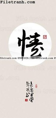 File in ấn buc tranh thu phap chu trung quoc 130 chuyên nghiệp