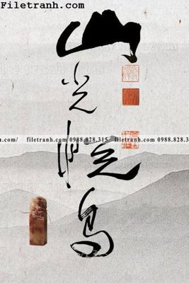 File gốc buc tranh thu phap chu trung quoc 139 (chuẩn màu) cho in offset