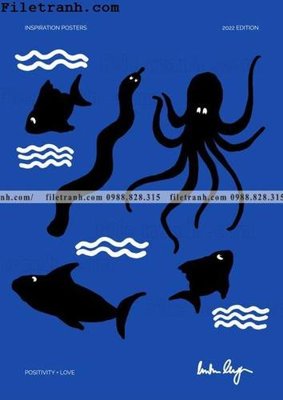 Download file gốc buc tranh truu tuong mau xanh va trang cua Phap 156 (in lụa) nghệ thuật