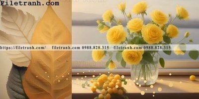 File gốc buc tranh truu tuong ve hoa Morandi 121 (ảnh chi tiết) để in ấn