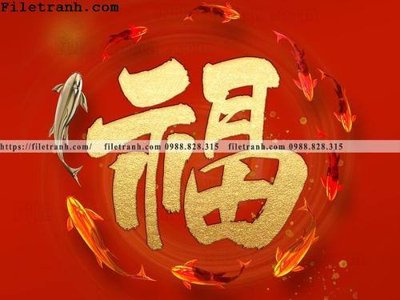 File in mica buc tranh va thu phap la vang 110 (bản gốc) sắc sảo