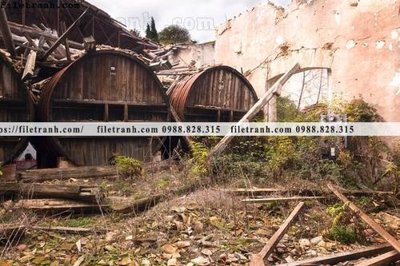 File gốc buc tranh ve nhung ngoi nha do nat o My 104 (trang trí) cho phòng khách