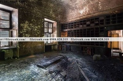 File tranh buc tranh ve nhung ngoi nha do nat o My 138 (bản gốc) treo phòng ăn