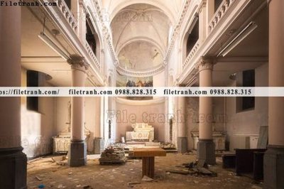 File gốc buc tranh ve nhung ngoi nha do nat o My 223 (in tráng gương) hiện đại