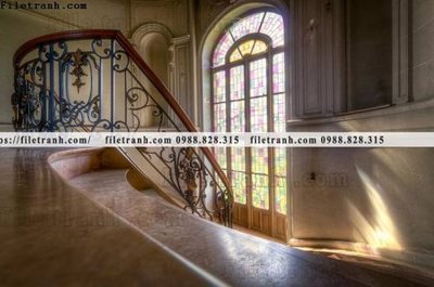 File tranh ảnh gốc buc tranh ve nhung ngoi nha do nat o My 226 dùng cho in khổ lớn