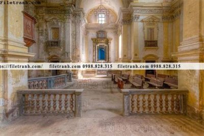 File in trần buc tranh ve nhung ngoi nha do nat o My 235 (bản gốc 3D) sống động