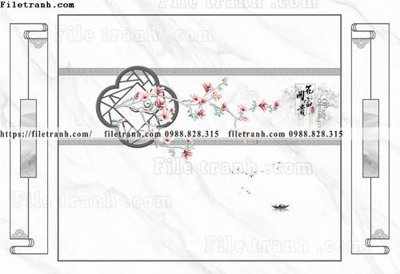 File ảnh buc tuong nen hoa va chim phao chi 300 (gốc) in decal dán tường