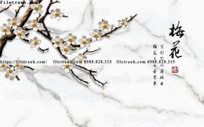 File tranh gốc buc tuong nen hoa va chim phao chi 341 (bản quyền) độc đáo