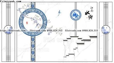 Mua file gốc buc tuong nen hoa va chim phao chi 356 (in ấn) tại Filetranh.com