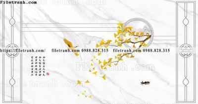 Download file gốc buc tuong nen hoa va chim phao chi 363 (in mica) trang trí