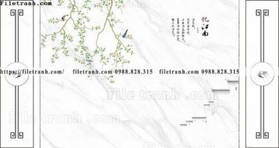Tải xuống file tranh gốc buc tuong nen hoa va chim phao chi 369 (PSD/TIFF)