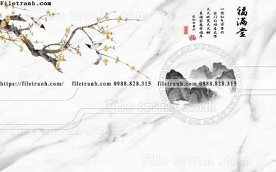 File gốc buc tuong nen hoa va chim phao chi 387 (in tráng gương) ốp tường