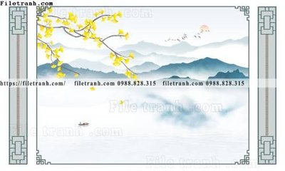 File gốc buc tuong nen hoa va chim phao chi 396 (in 3D) nghệ thuật