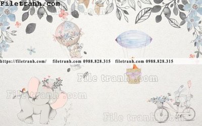 Tải file buc tuong nen hoat hinh tre em306 (gốc) làm tranh treo tường