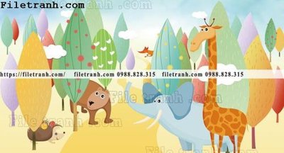 File tranh gốc buc tuong nen hoat hinh tre em348 (bản quyền) file PSD