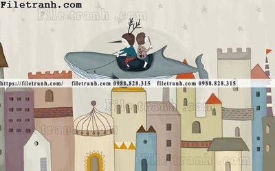 File ảnh buc tuong nen hoat hinh tre em384 (gốc) cho trang trí nội thất