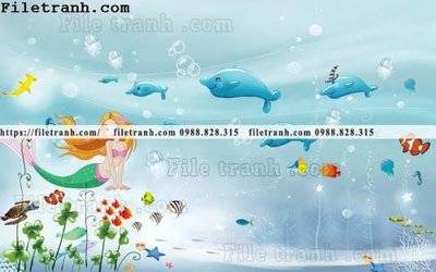 File tranh gốc buc tuong nen hoat hinh tre em513 (bản quyền) độc đáo