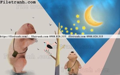 File tranh buc tuong nen hoat hinh tre em529 (ảnh gốc) in trần xuyên sáng