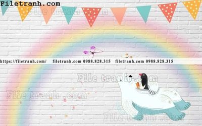 File ảnh buc tuong nen hoat hinh tre em572 (gốc) in PP, decal