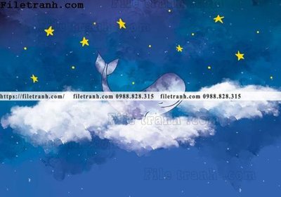 File gốc buc tuong nen hoat hinh tre em580 (in ấn) màu sắc trung thực