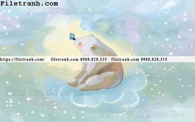 File gốc buc tuong nen hoat hinh tre em601 (in 3D) cho trang trí