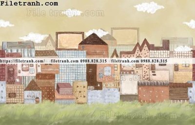 File tranh buc tuong nen hoat hinh tre em609 (gốc) in trên kính