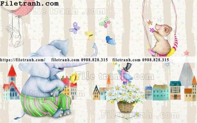File gốc buc tuong nen hoat hinh tre em612 (cho in ấn) độc quyền