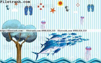 File ảnh buc tuong nen hoat hinh tre em641 (gốc) in quảng cáo ngoài trời