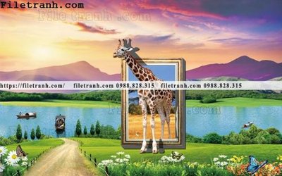 File tranh buc tuong nen hoat hinh tre em660 (gốc) chủ đề tĩnh vật