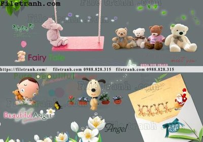 File tranh trang trí buc tuong nen hoat hinh tre em697 (file gốc)