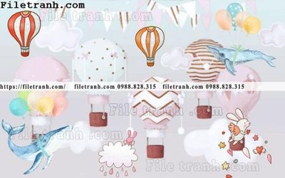 File gốc in ấn buc tuong nen hoat hinh tre em725 chuẩn màu CMYK