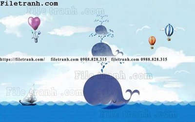 Tải file gốc buc tuong nen hoat hinh tre em734 dùng cho in ấn