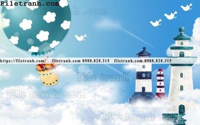 File gốc buc tuong nen hoat hinh tre em782 (in 3D) cho trang trí